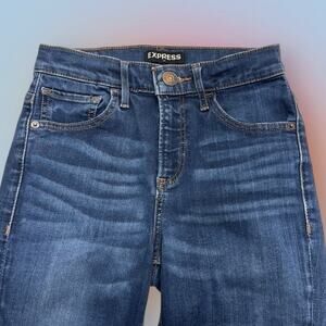 EXPRESS Women's 0 SUPER SOFT CROPPED LEGGING HIGH RISE Blue Jeans